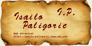 Isailo Paligorić vizit kartica